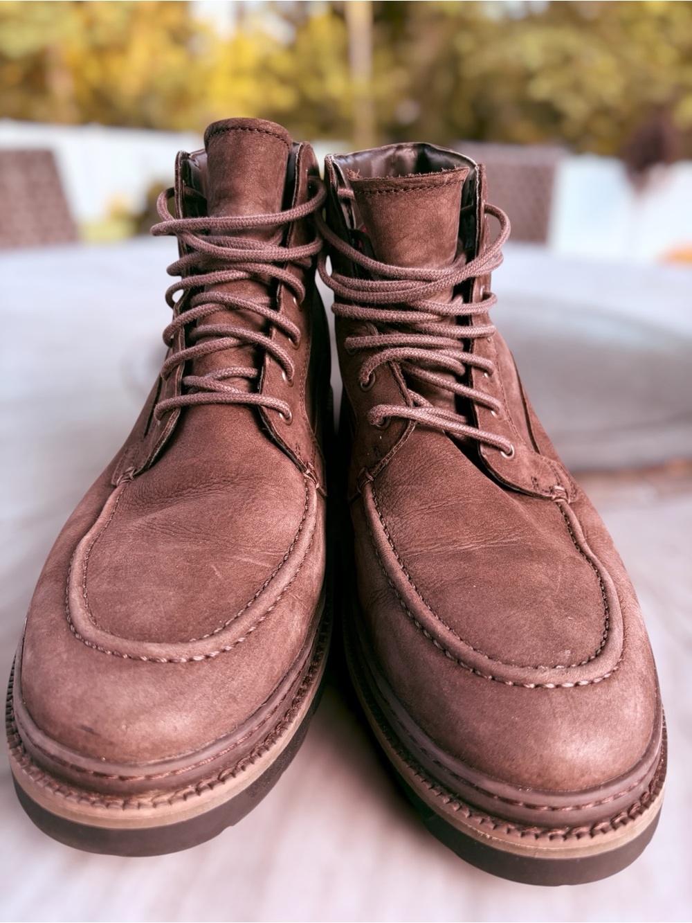 Timberland men's Port Union waterproof
6-inch moc toe boots in a dark brown - Picture 3 of 7